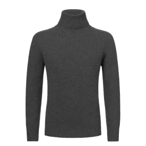 Cashmere Turtleneck Sweater in Grey Melange