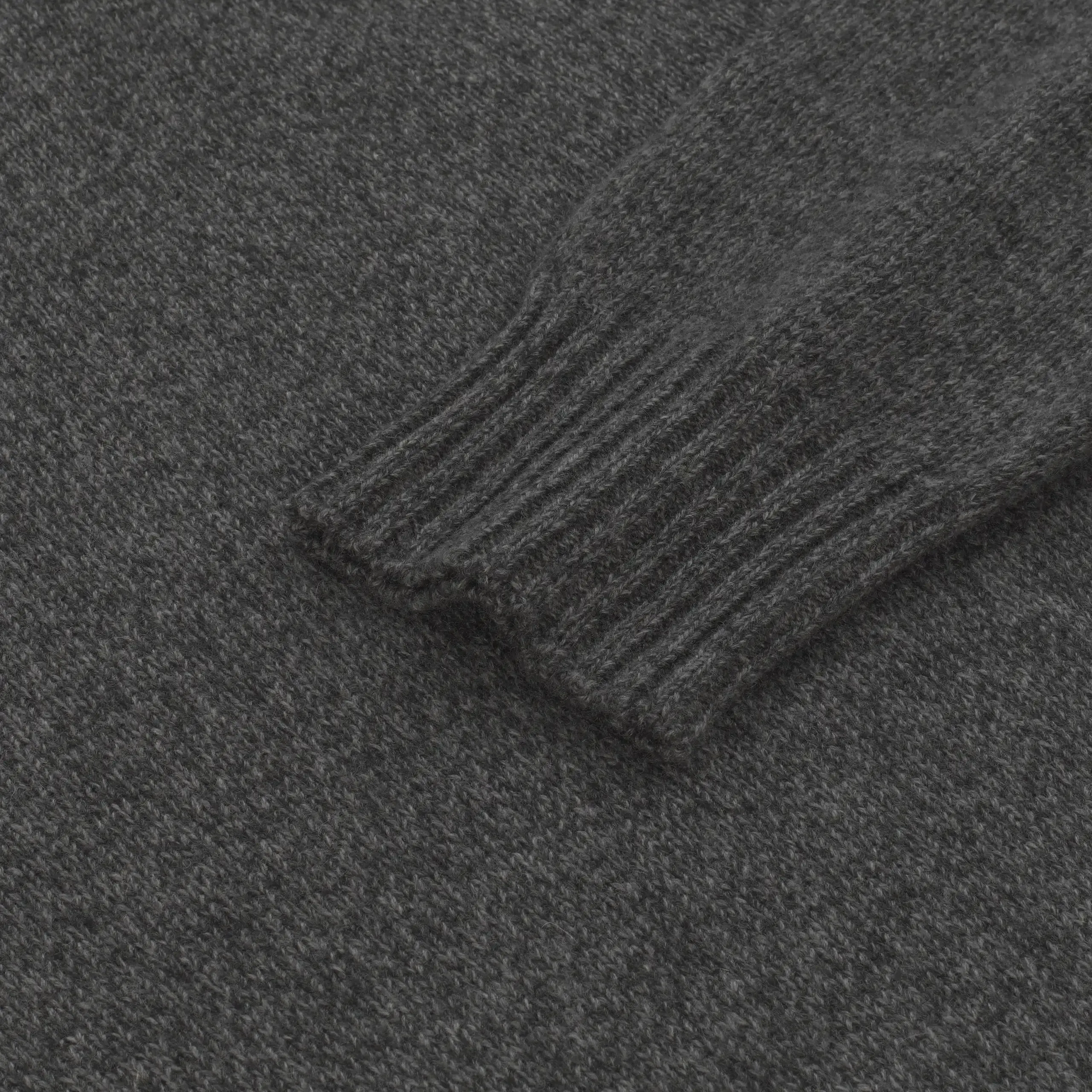 Cashmere Turtleneck Sweater in Grey Melange