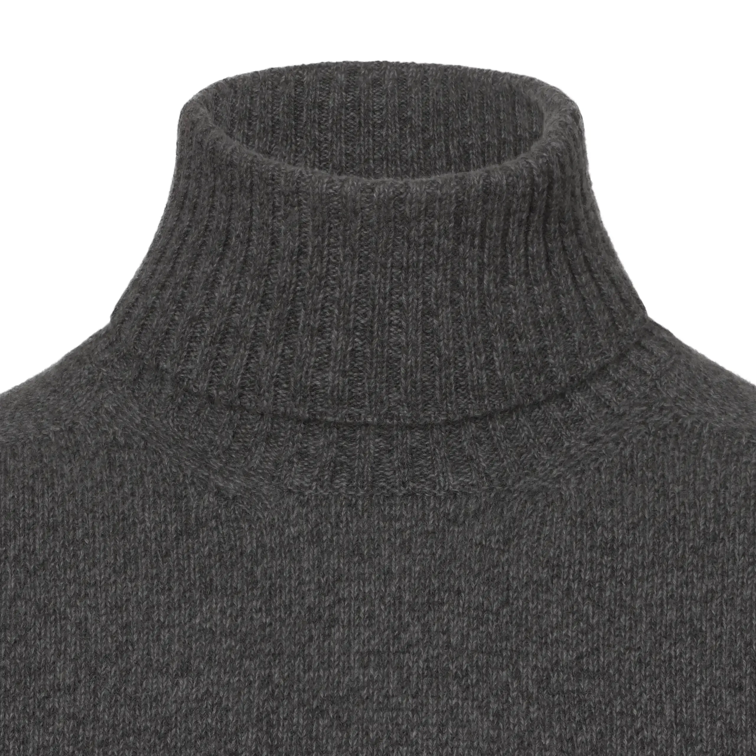 Cashmere Turtleneck Sweater in Grey Melange