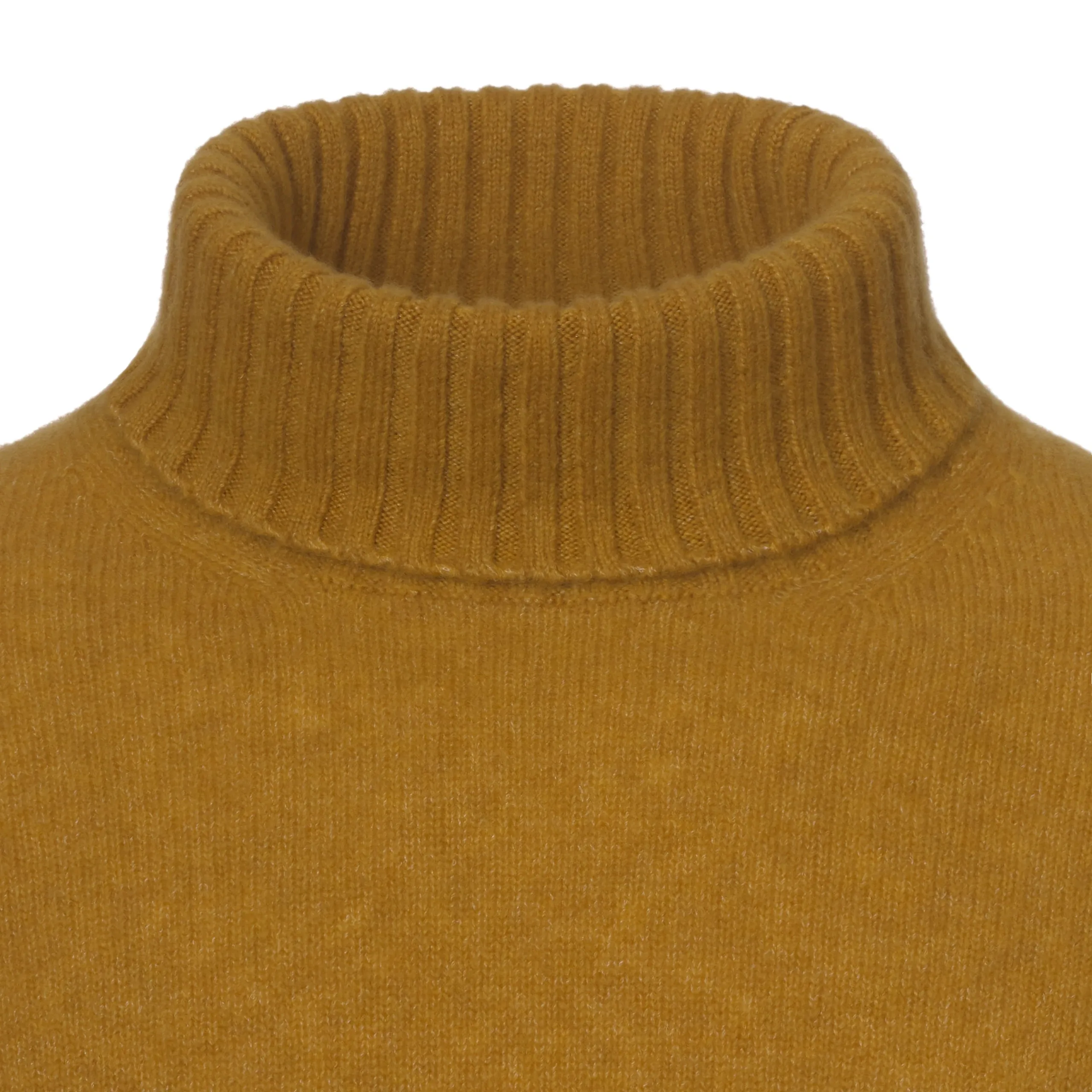 Cashmere Turtleneck Sweater in Mustard Yellow