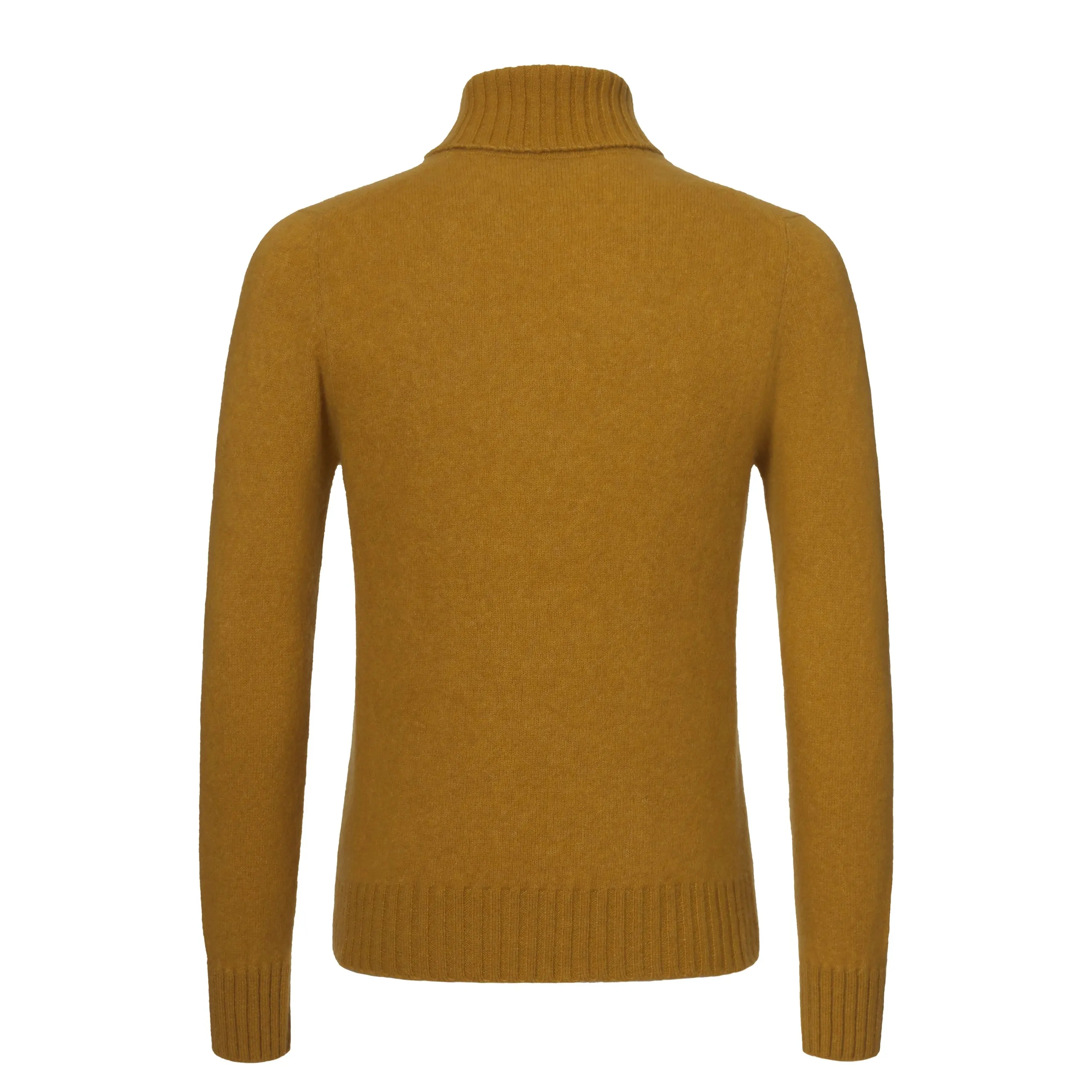 Cashmere Turtleneck Sweater in Mustard Yellow