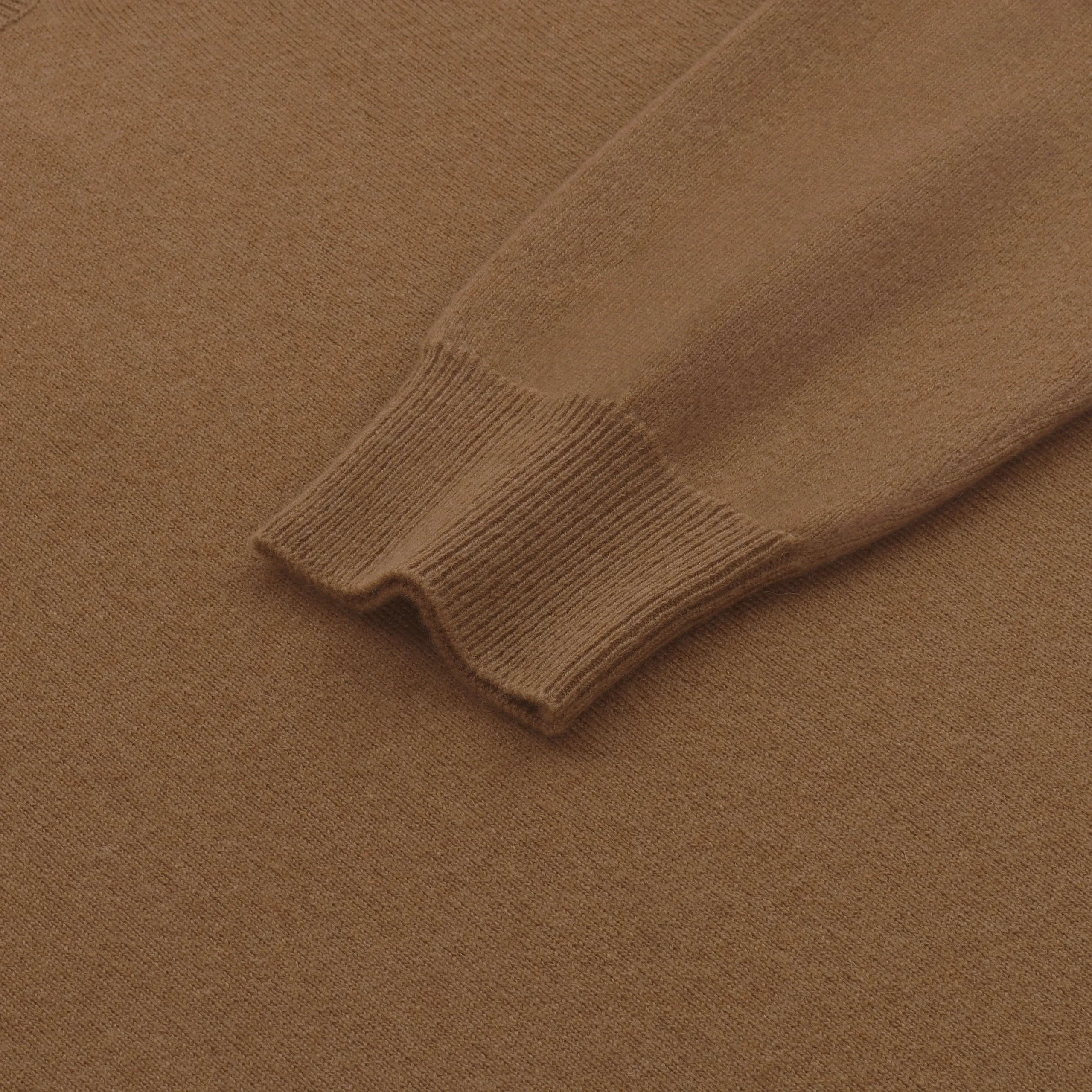 Cashmere Turtleneck Sweater in Sand Brown