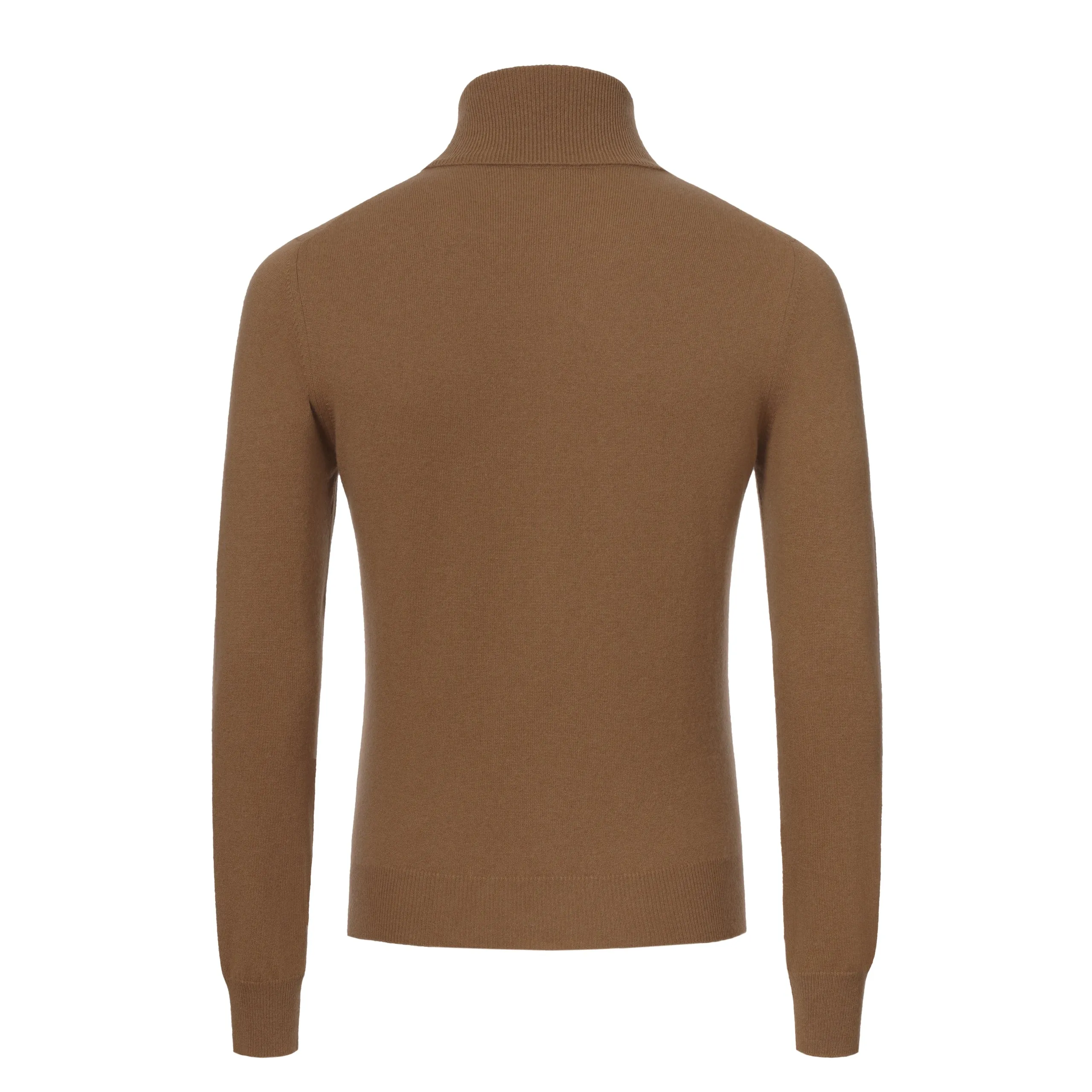 Cashmere Turtleneck Sweater in Sand Brown