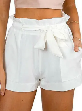 Casual Shorts High Waist Short Beach Bow Shorts