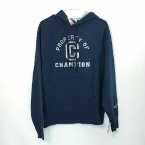 Champion Mens Size Medium Blue Sweatshirt Fleece Long Sleeve Hoodie NWT