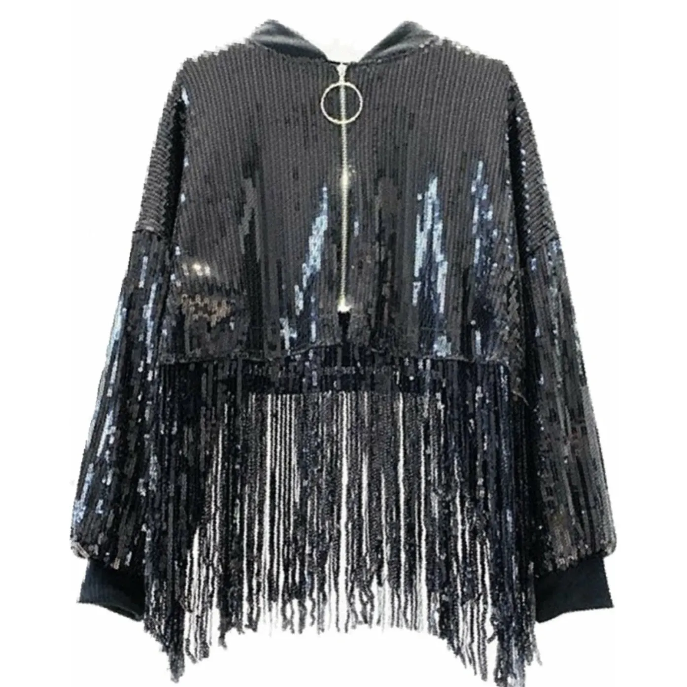 Cherilyn Sequin Fringe Jacket