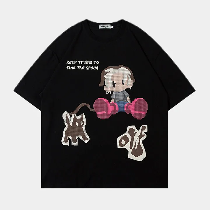 Chibi | Pure Cotton Graphic T-Shirt