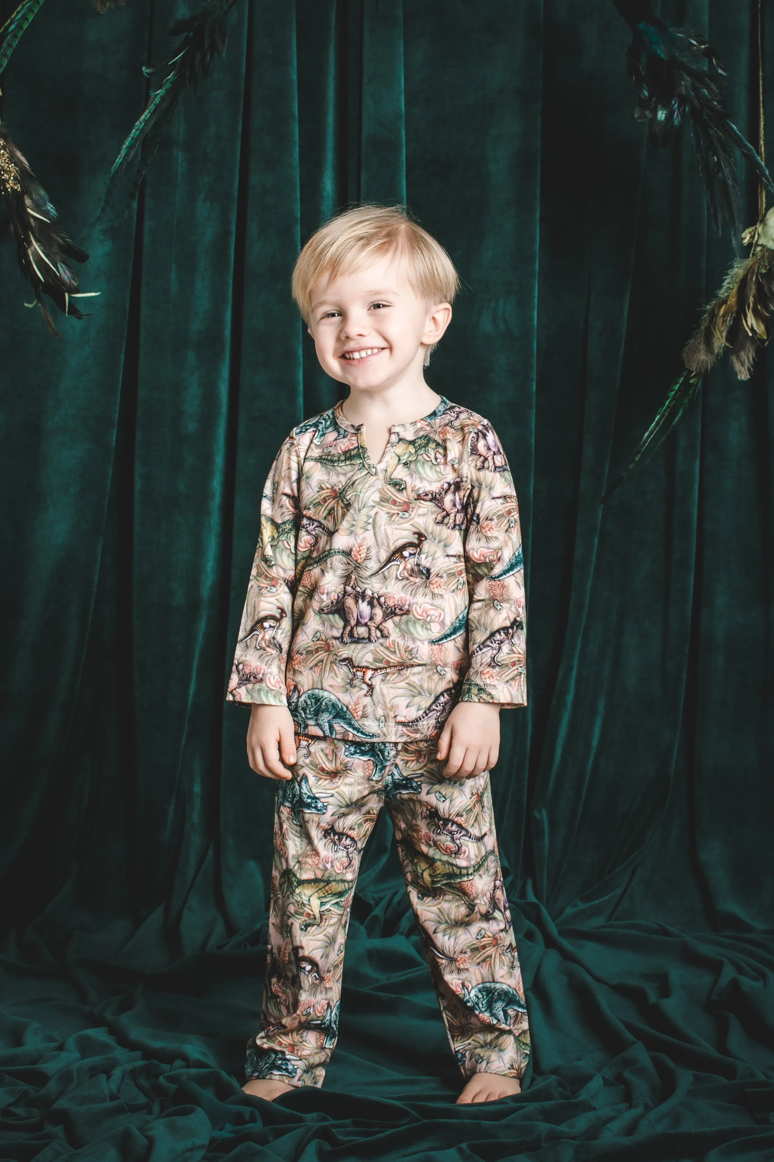 CHRIS - BOYS' PYJAMA SET WITH DINOSAUR PRINT