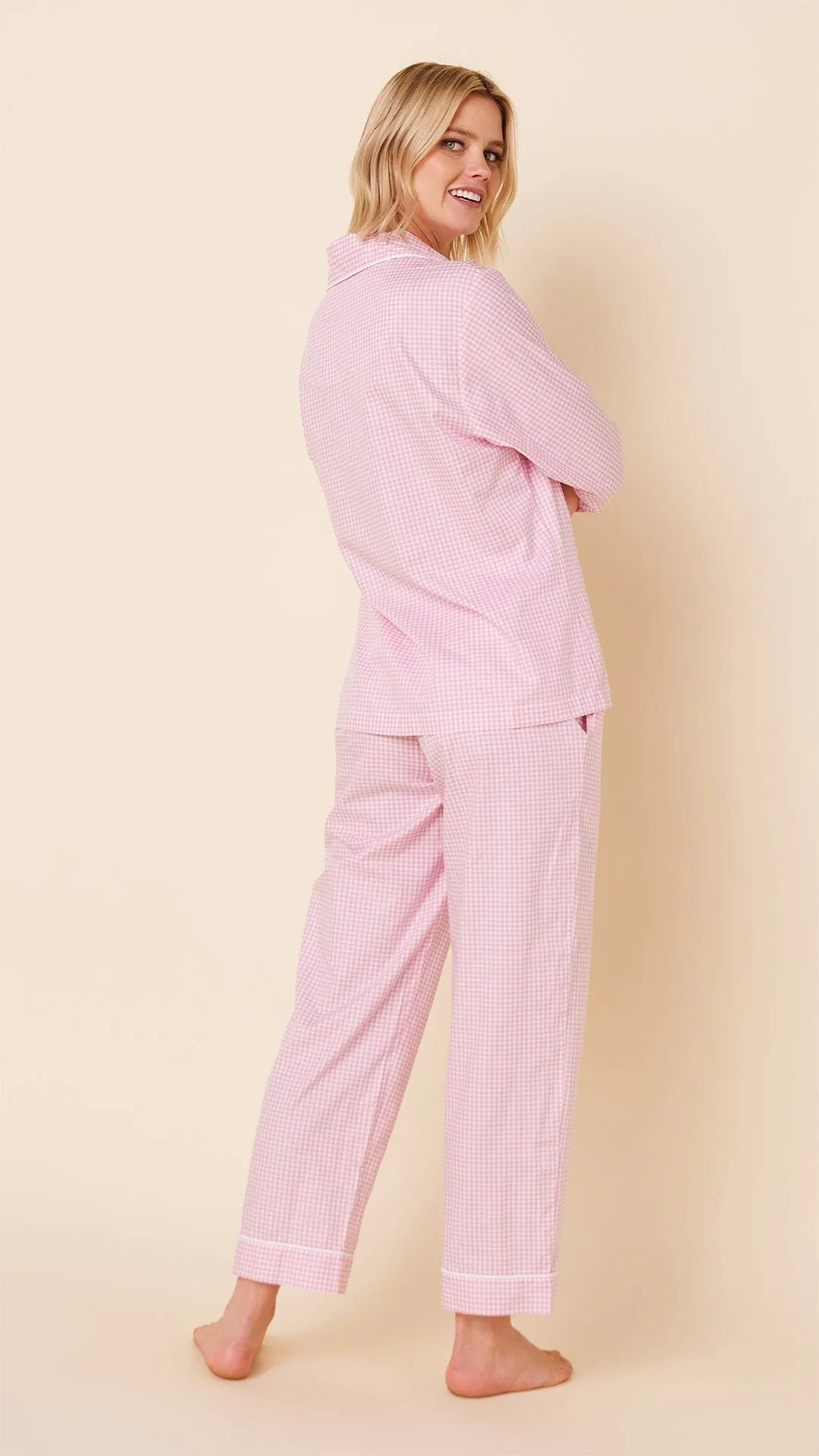 Classic Gingham Luxe Pima Pajama - Pink