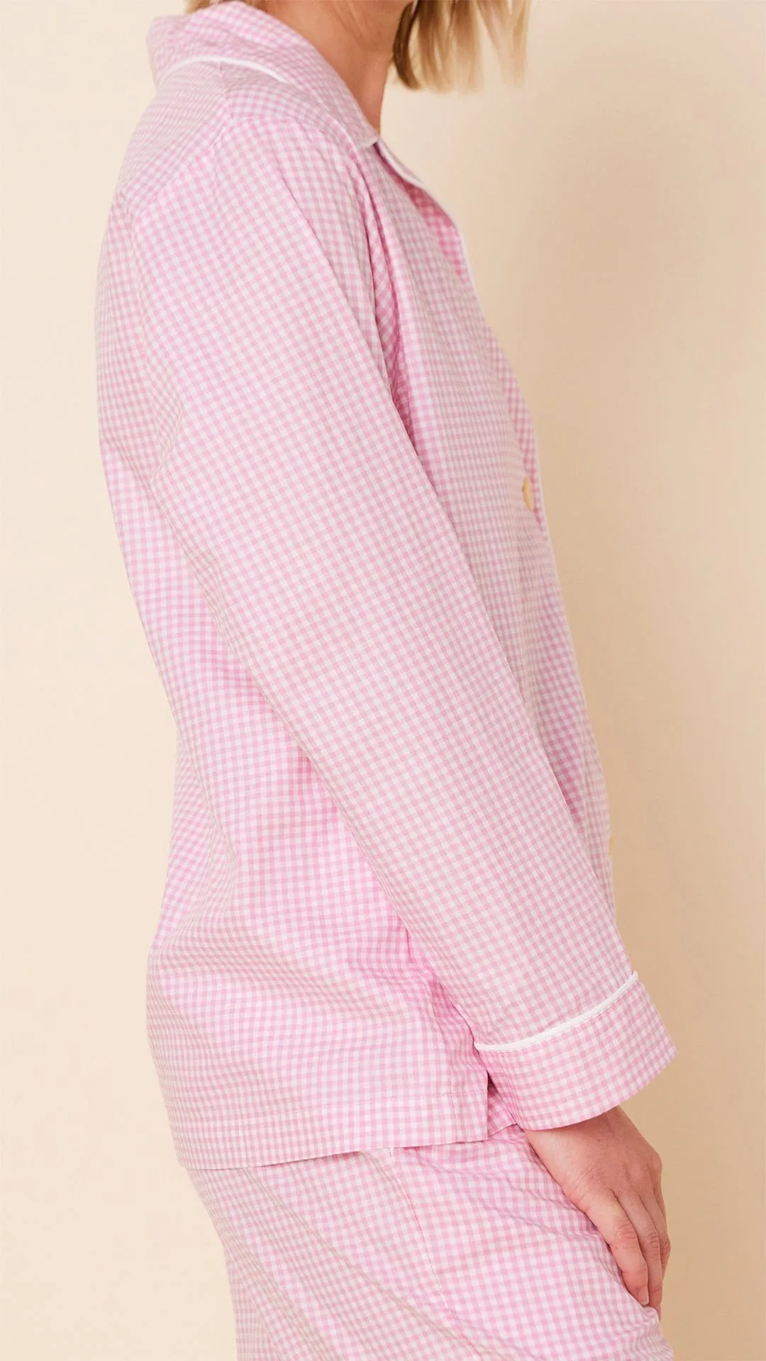 Classic Gingham Luxe Pima Pajama - Pink