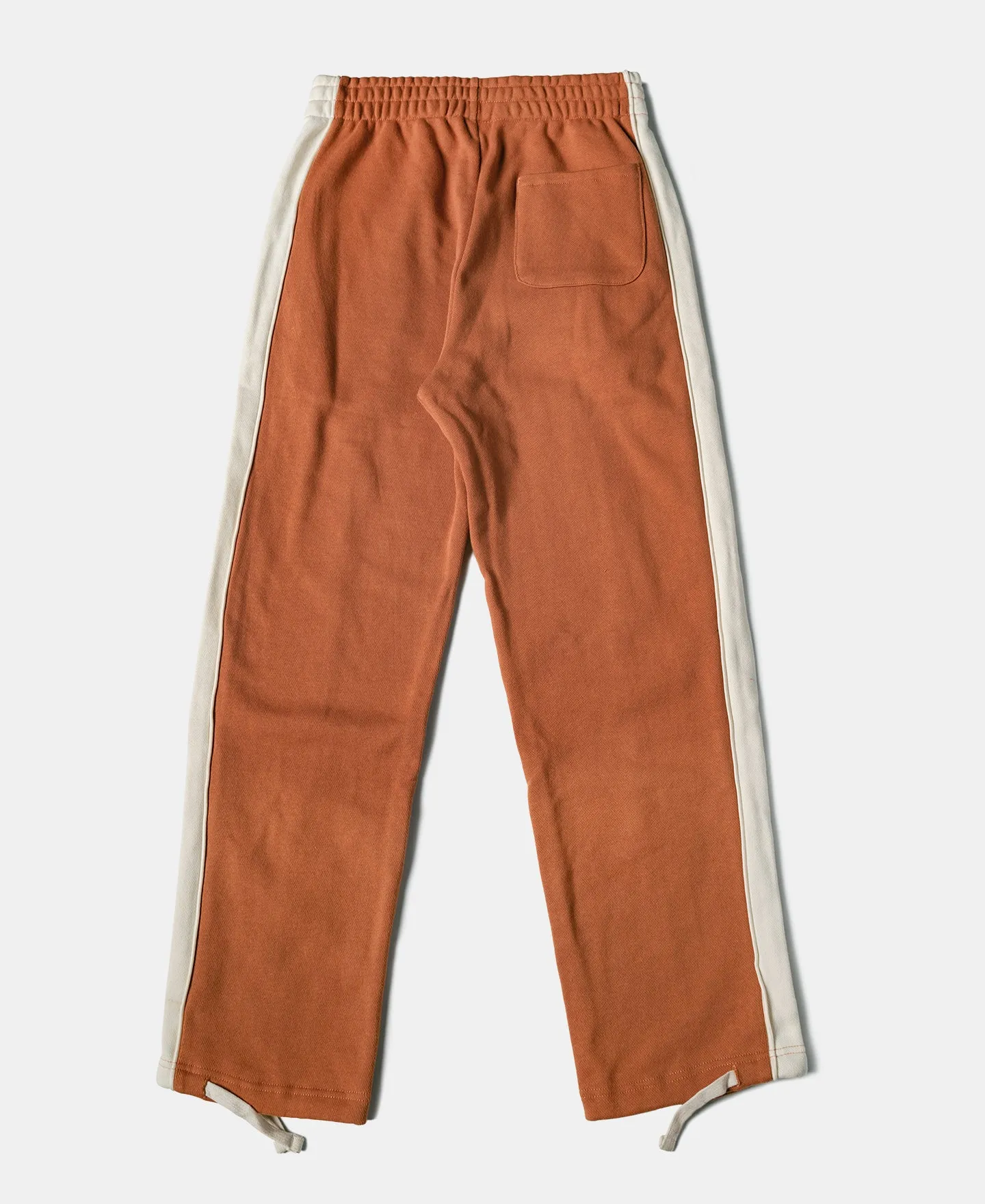 Classic Straight-Leg Striped Logo-Embroidered Cotton-Terry Sweatpants - Orange