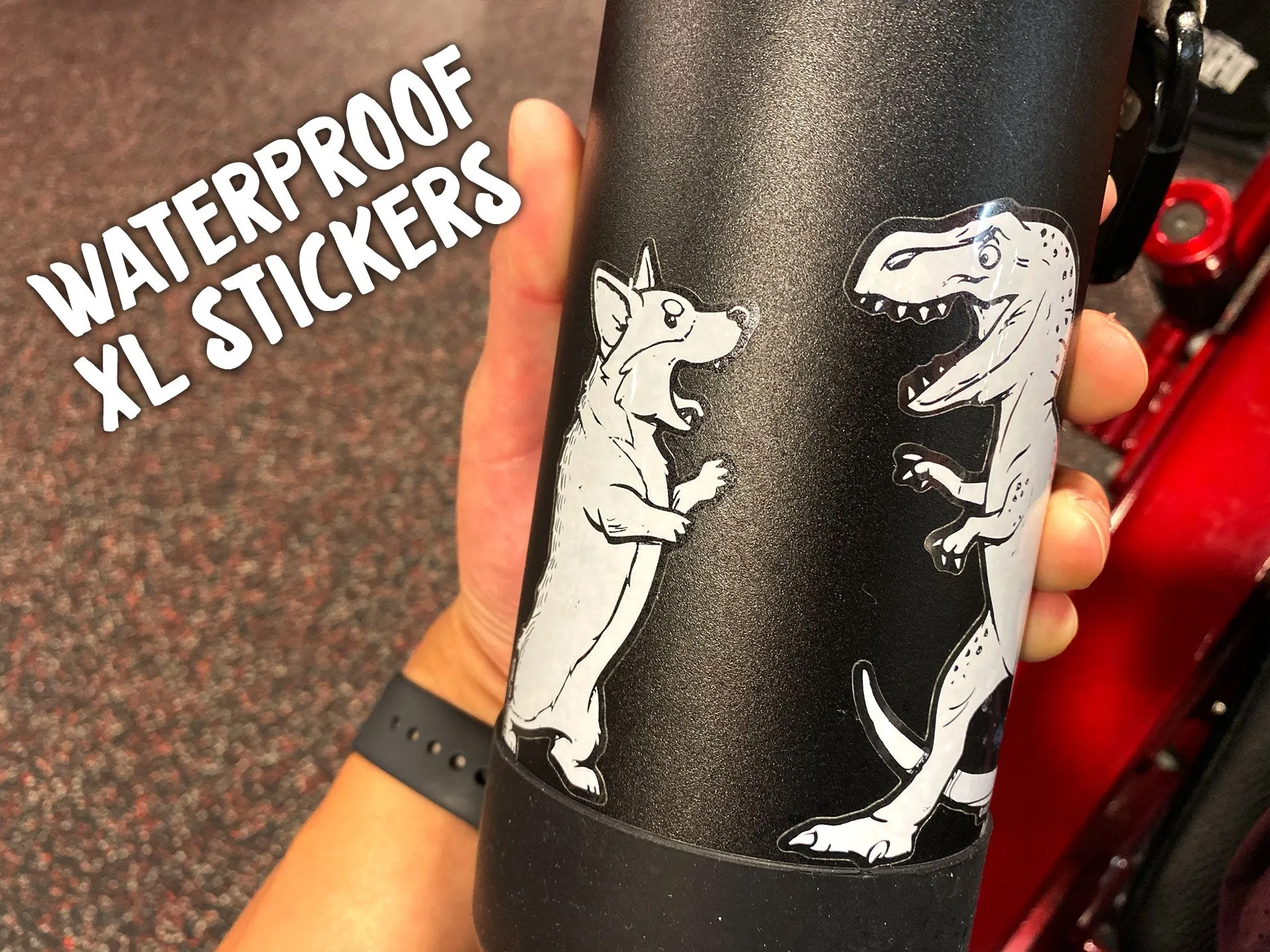 Corgisaurus Rex Clear Vinyl Sticker Set