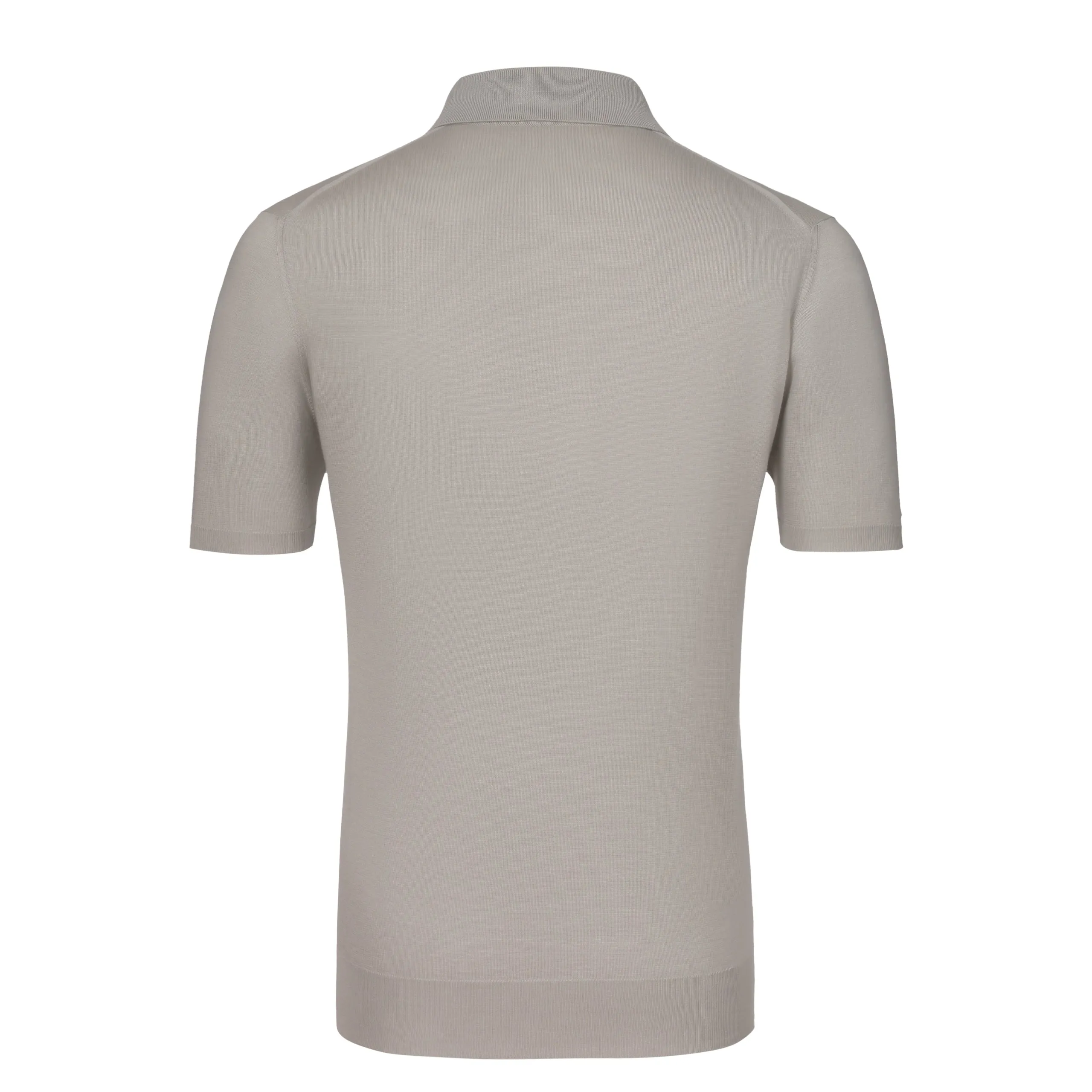 Cotton Polo Shirt in Pearl Grey