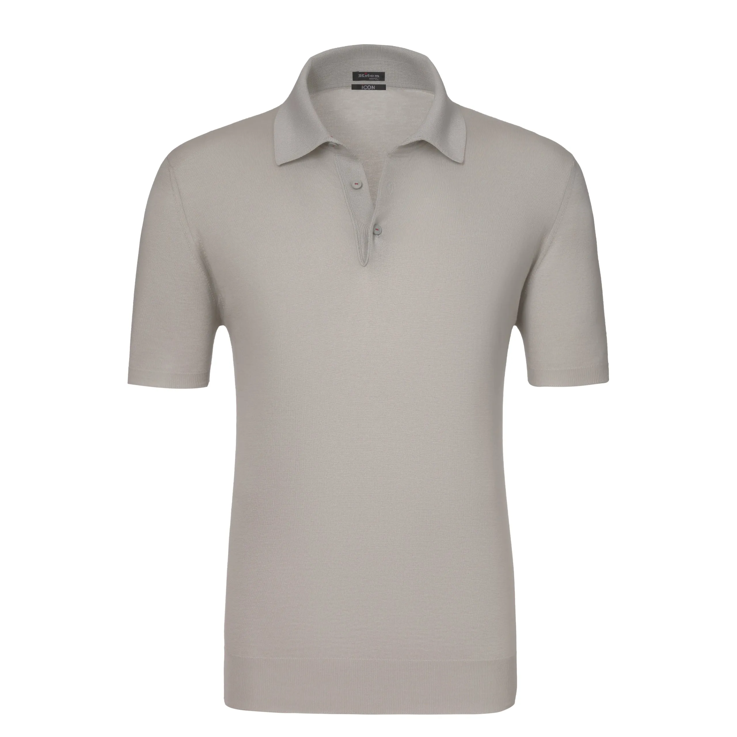 Cotton Polo Shirt in Pearl Grey