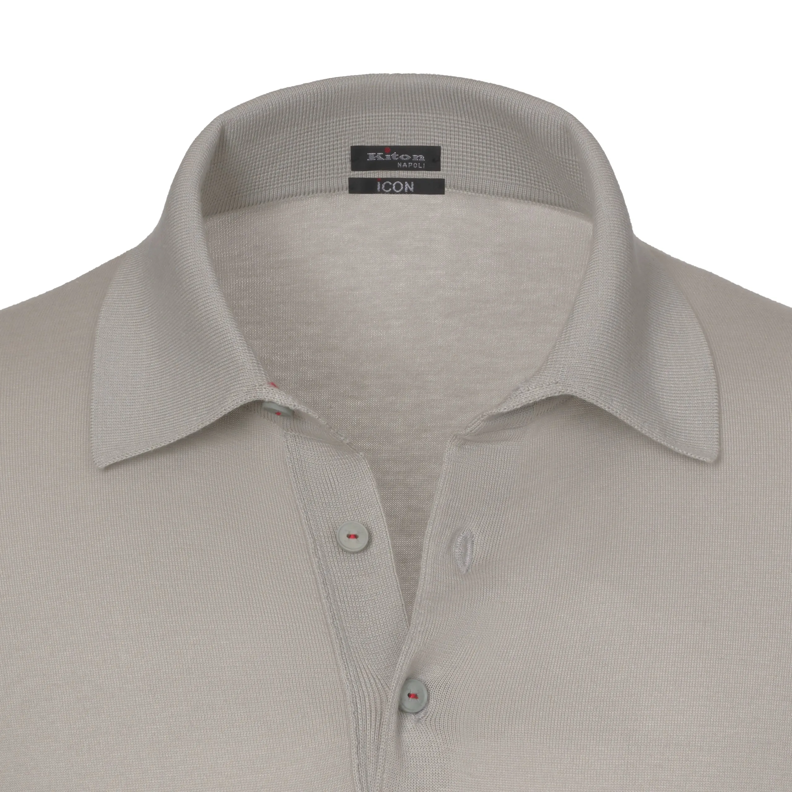 Cotton Polo Shirt in Pearl Grey