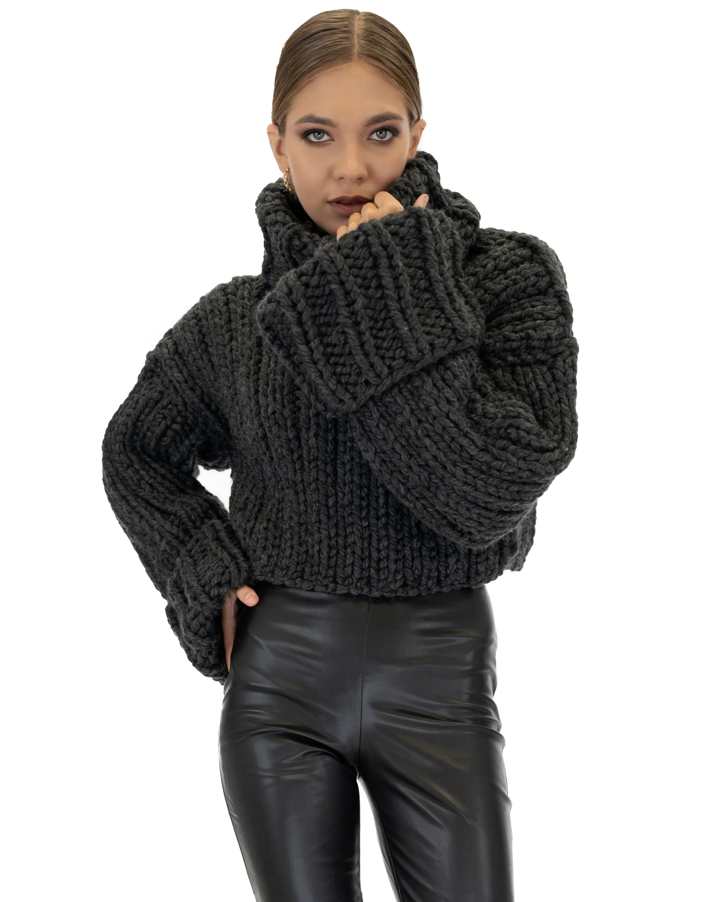 Crop Turtle Neck Jumper