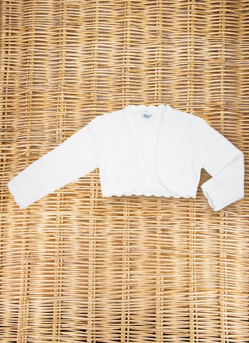 Cropped Cardigan Pure Cotton