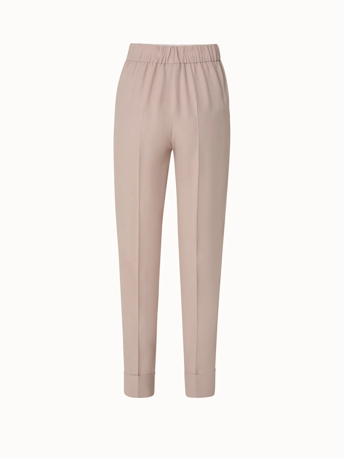 Crêpe Pants with Cuffs