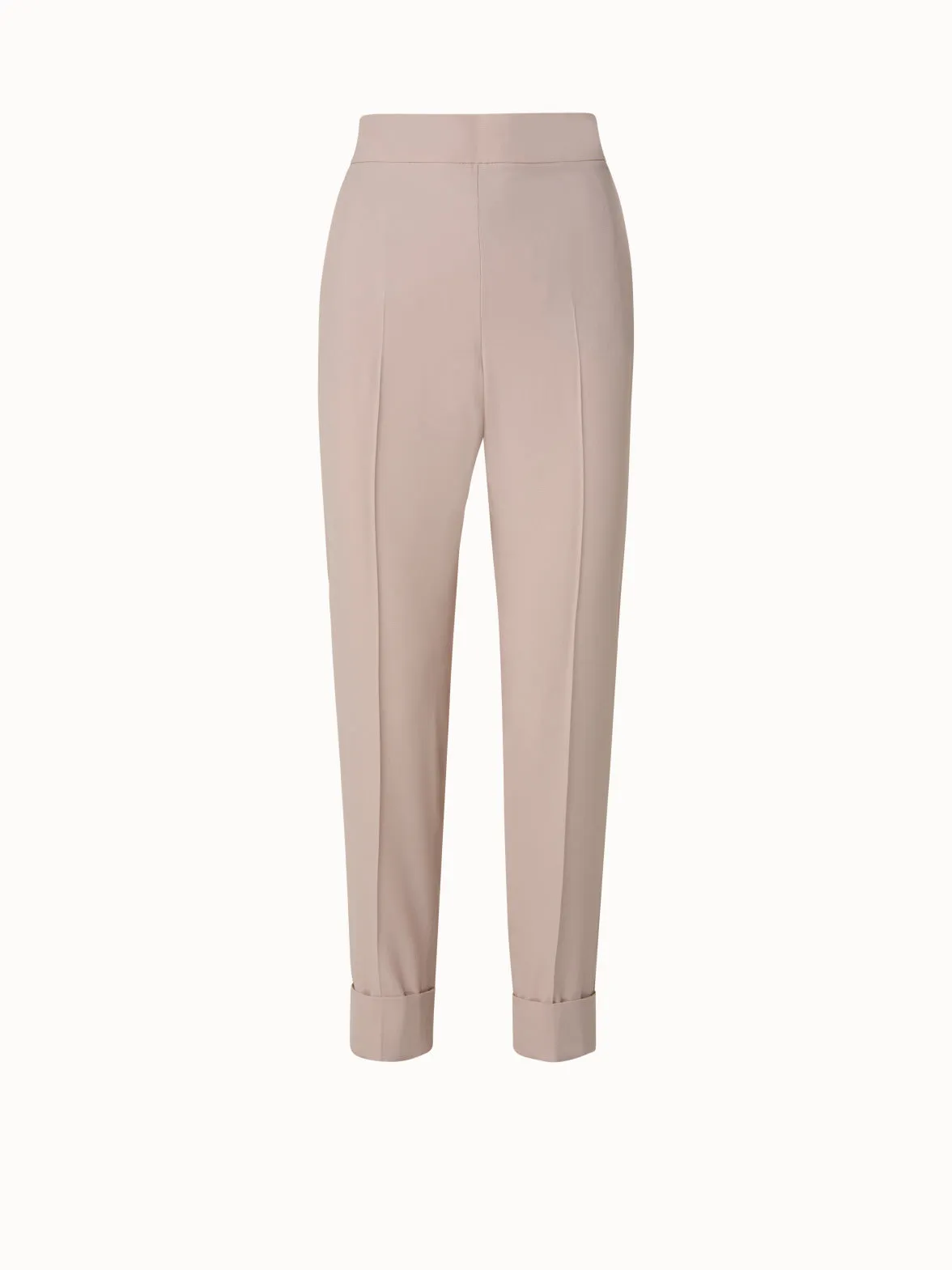 Crêpe Pants with Cuffs