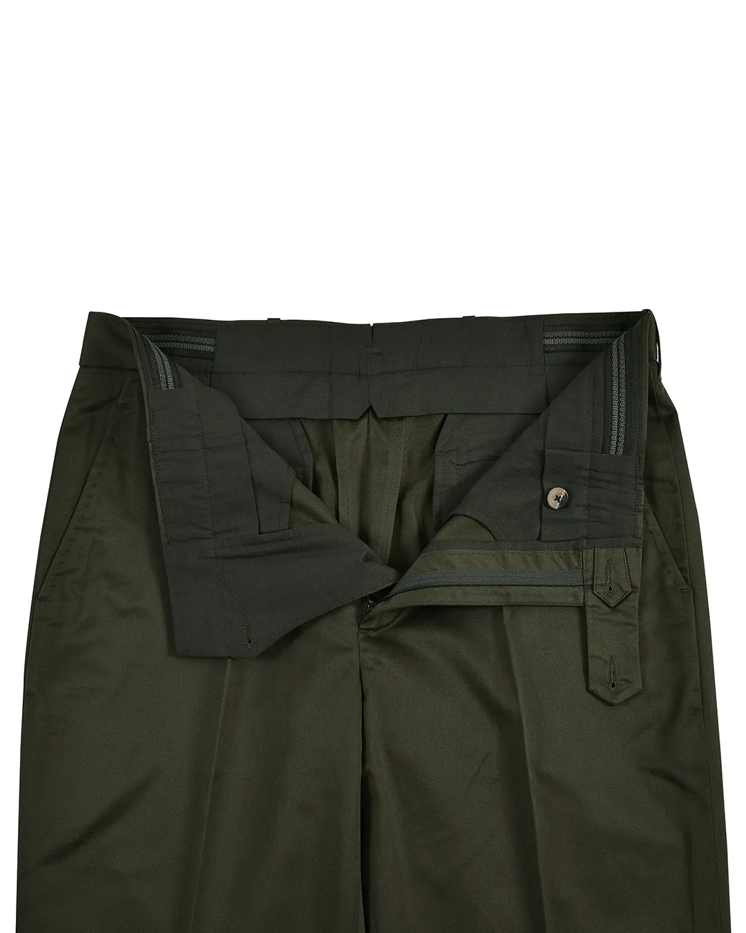 Dark Army Green Cotton Dress Pant