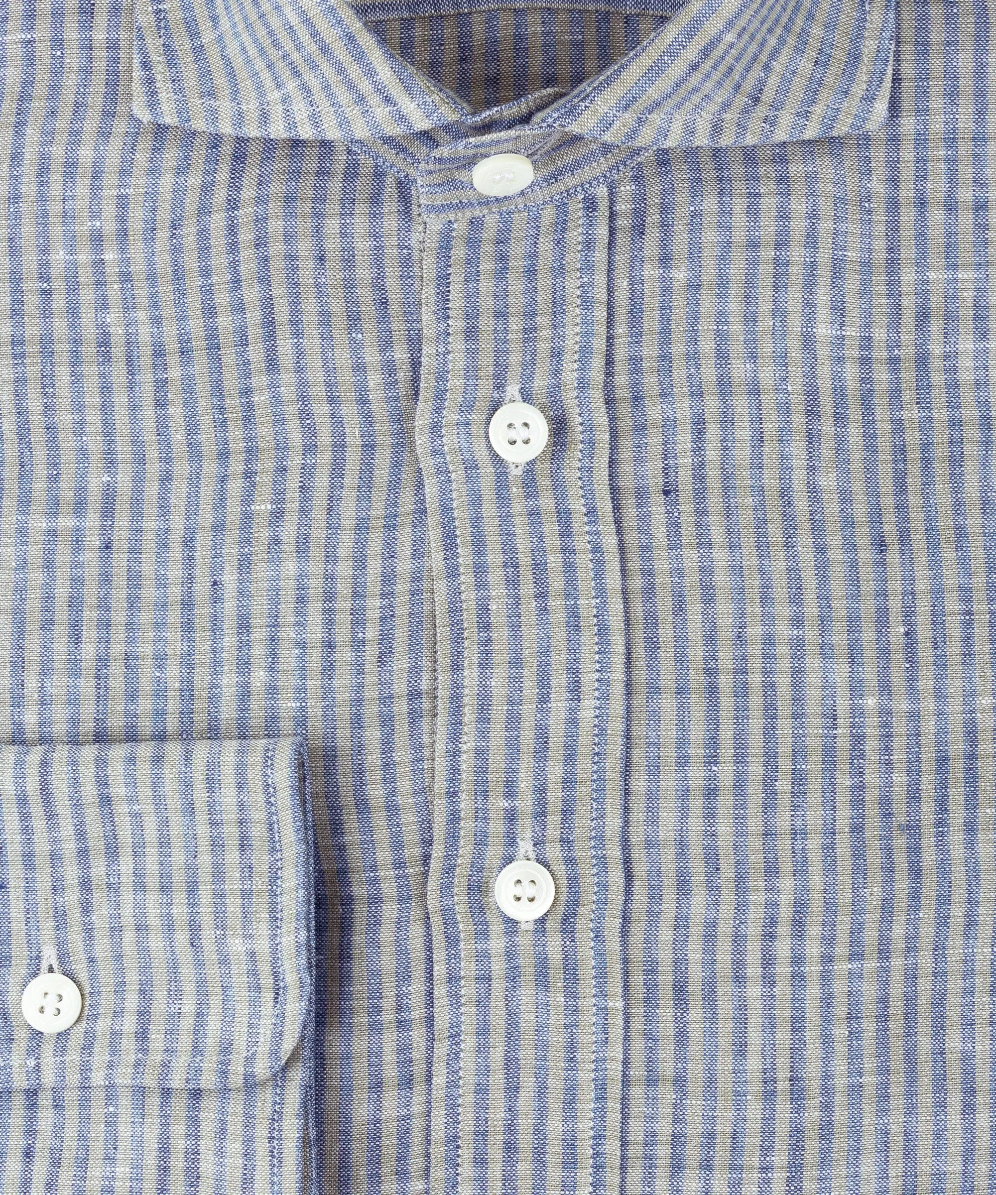 Dark Striped Linen Shirt