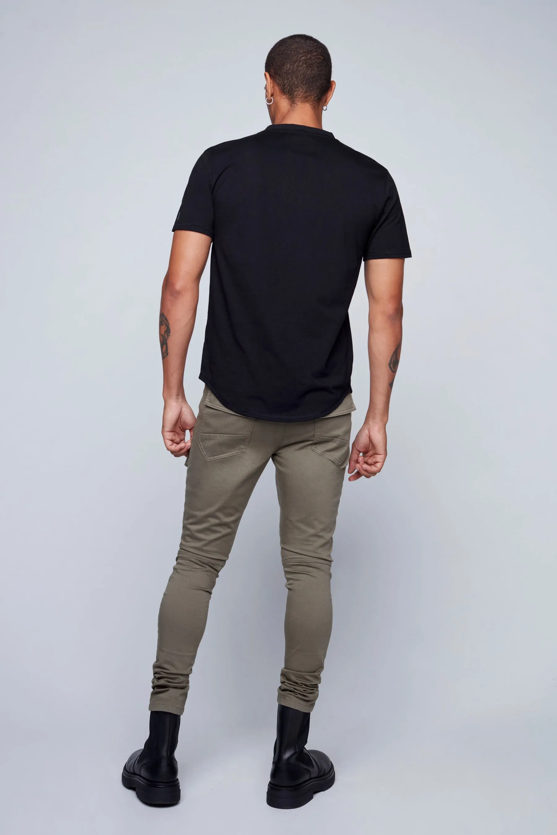 DELUXE Straight Fit Cargo Jeans - OLIVE