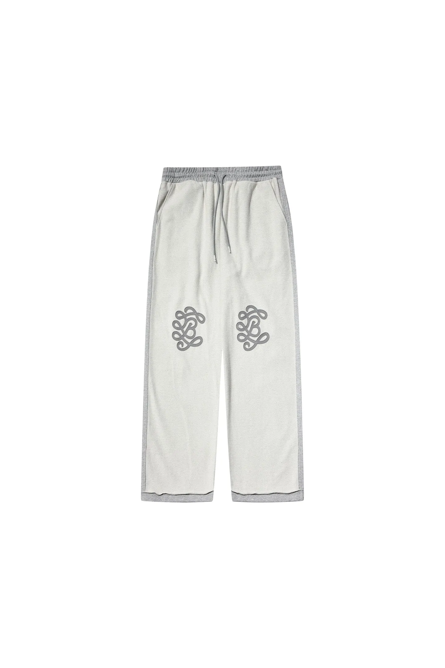 Embroidered Leather Sweatpants