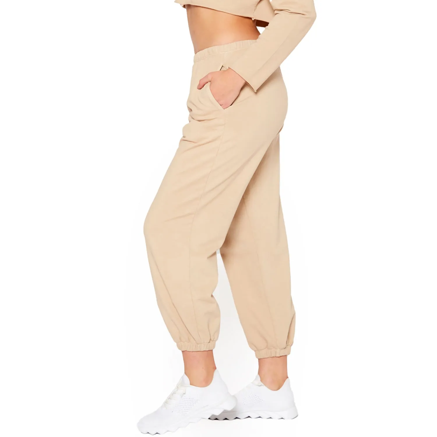 Essential French Terry Sweatpants In Khaki