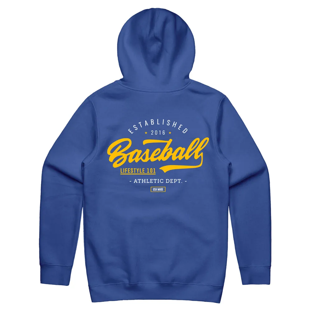 Established Youth Hoodie - Blue/Yellow/White