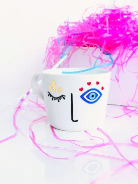 Evil Eye Design Personalized Mug Evin Mug Custom Gift With Your Name Ceramic Mug Evil Eye Charm Personalized Coffe Mug