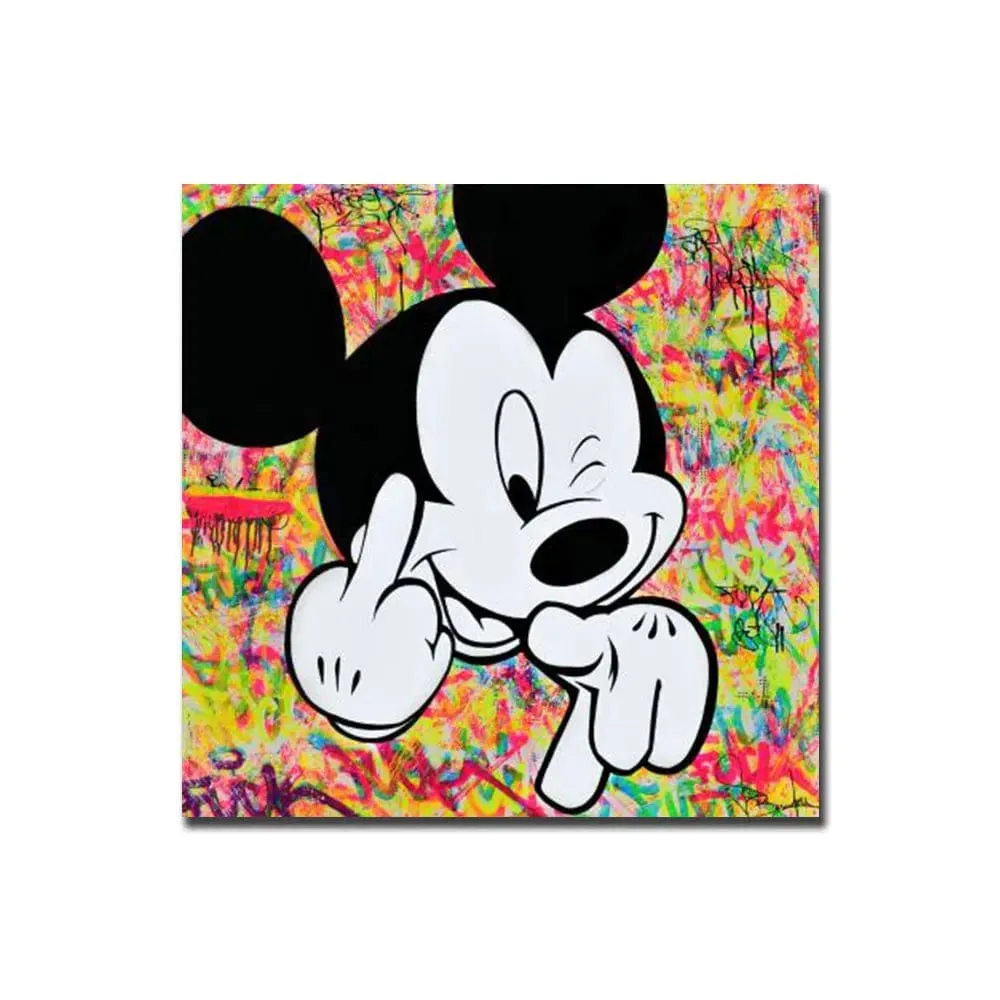 Famous Disney Cartoon Artwork Canvas Prints Mickey Mouse Minnie Love