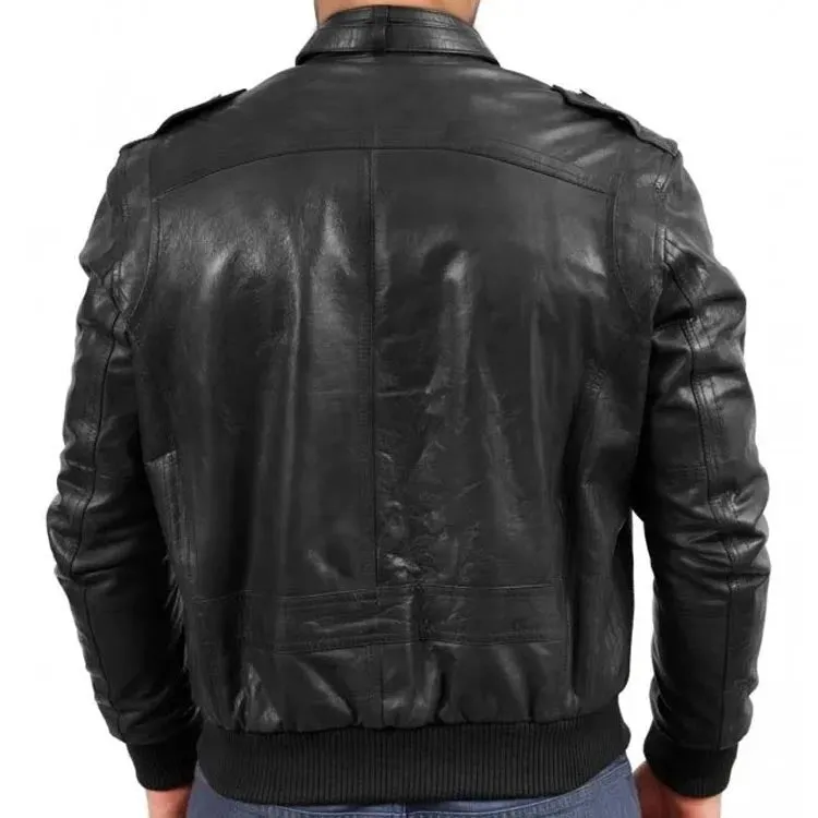 Flying Leather Bomber Jacket for Men