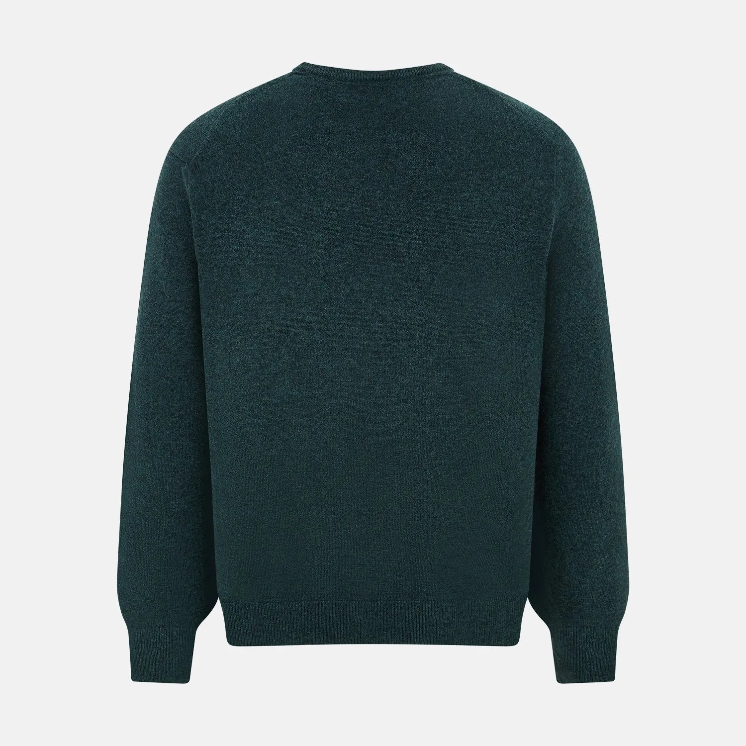 Forest Green Cashmere V-Neck Jumper