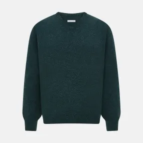 Forest Green Cashmere V-Neck Jumper