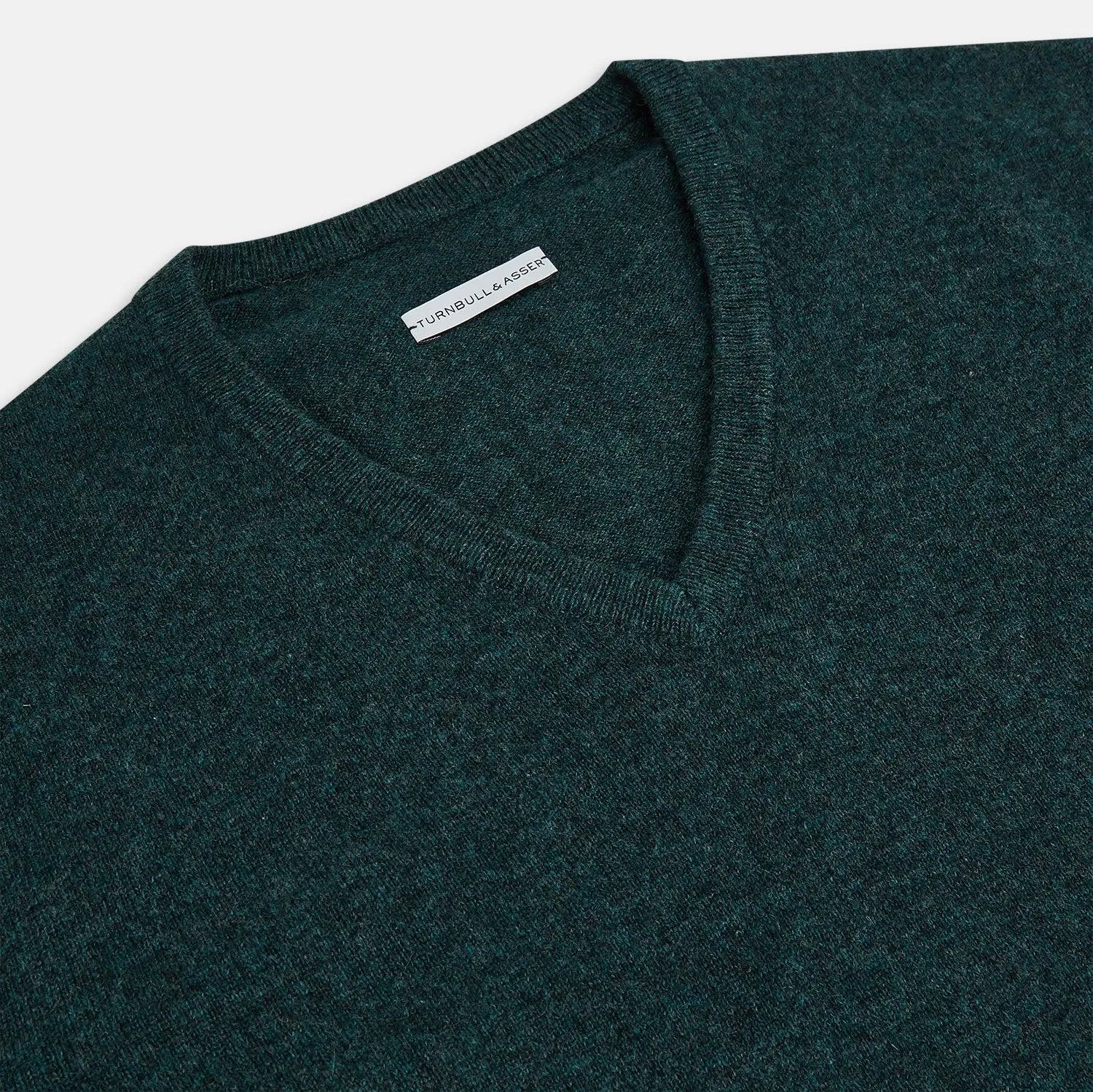 Forest Green Cashmere V-Neck Jumper