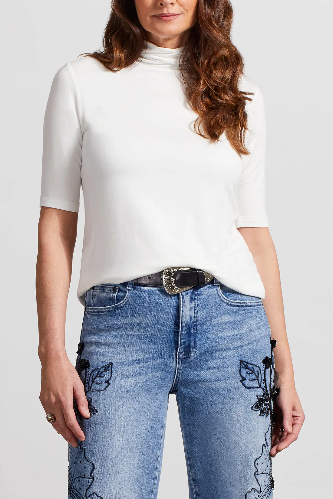 French Terry Elbow Sleeve Top