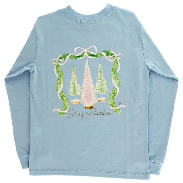 Girls Long Sleeve Logo Tee - Bottle Brush on Bayberry