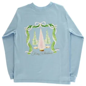 Girls Long Sleeve Logo Tee - Bottle Brush on Bayberry