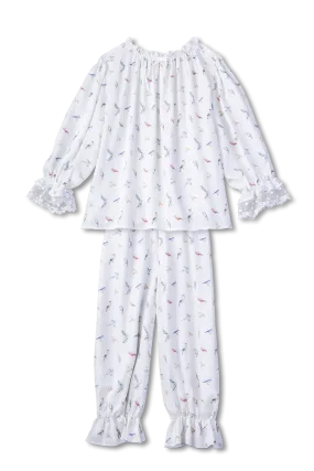 GRACE - KIDS' PYJAMA SET IN WHITE BIRDS