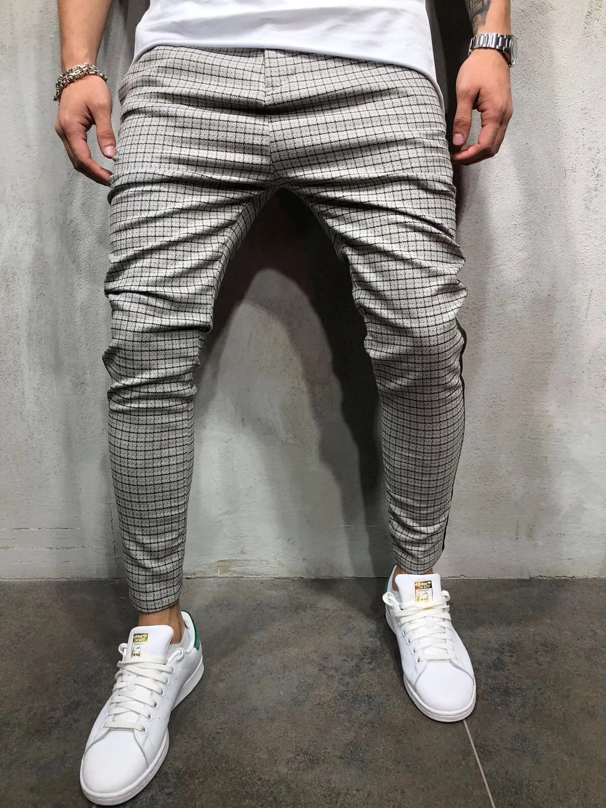 Gray Side Striped Casual Jogger Pant A150 Streetwear Jogger Pants