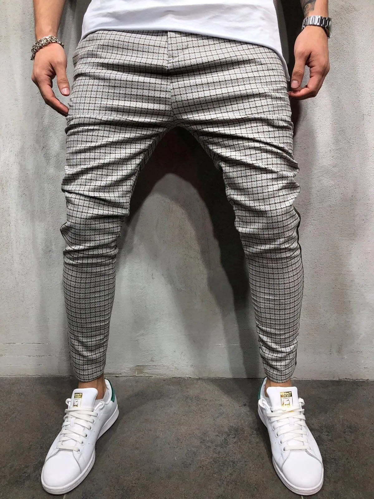 Gray Side Striped Casual Jogger Pant A150 Streetwear Jogger Pants