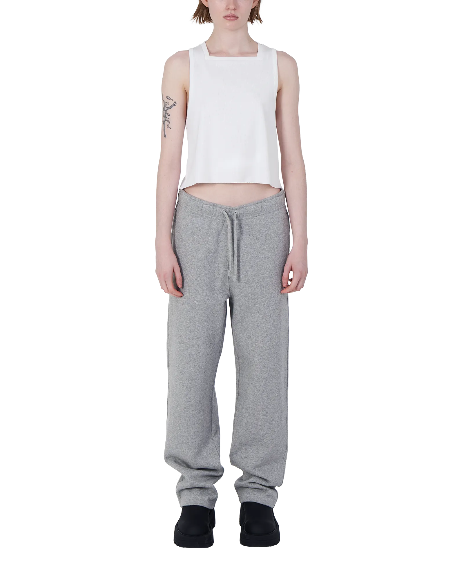 GREY STRAIGHT LEG SWEATPANTS