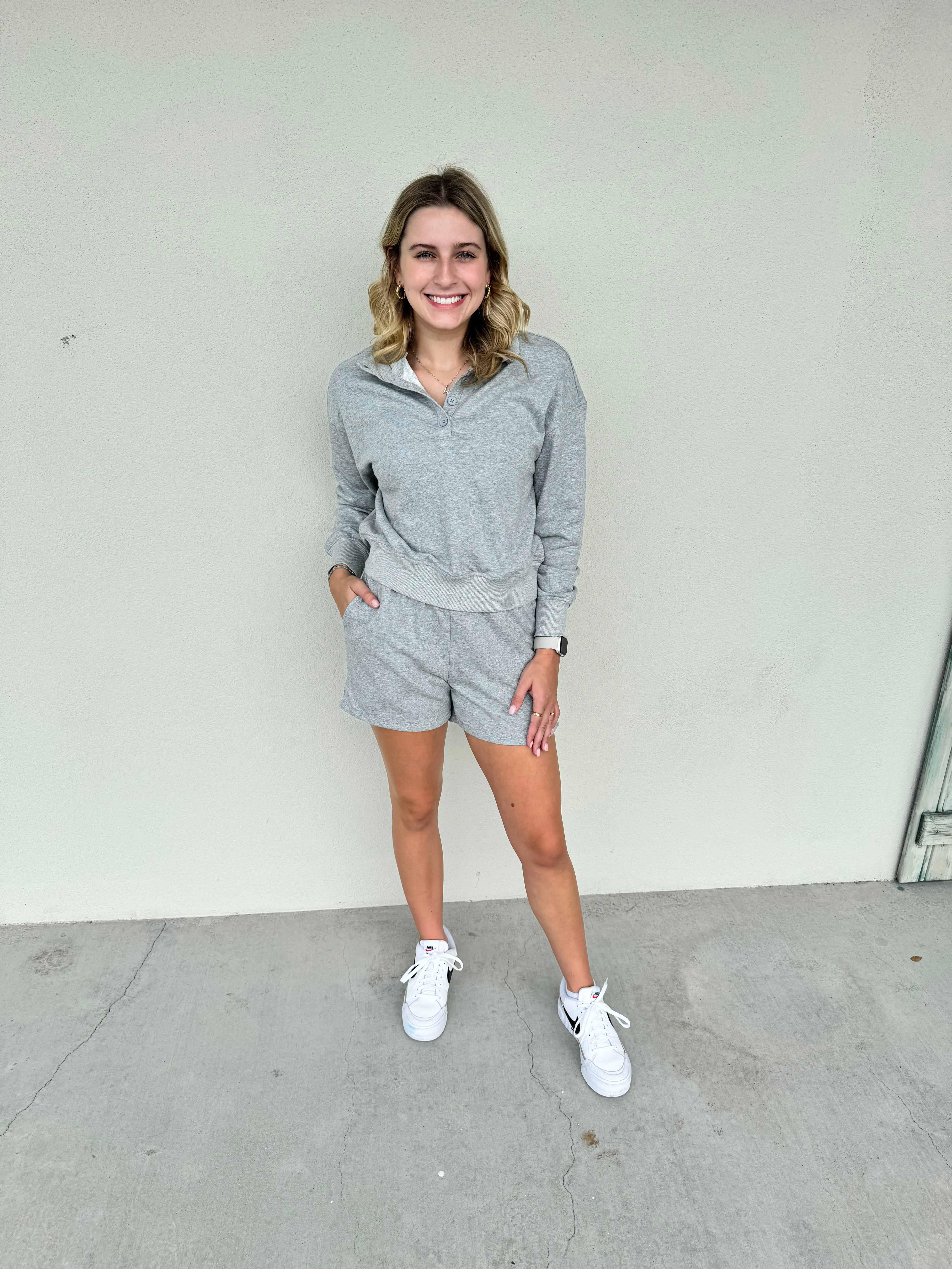 Henley Top and Shorts Set