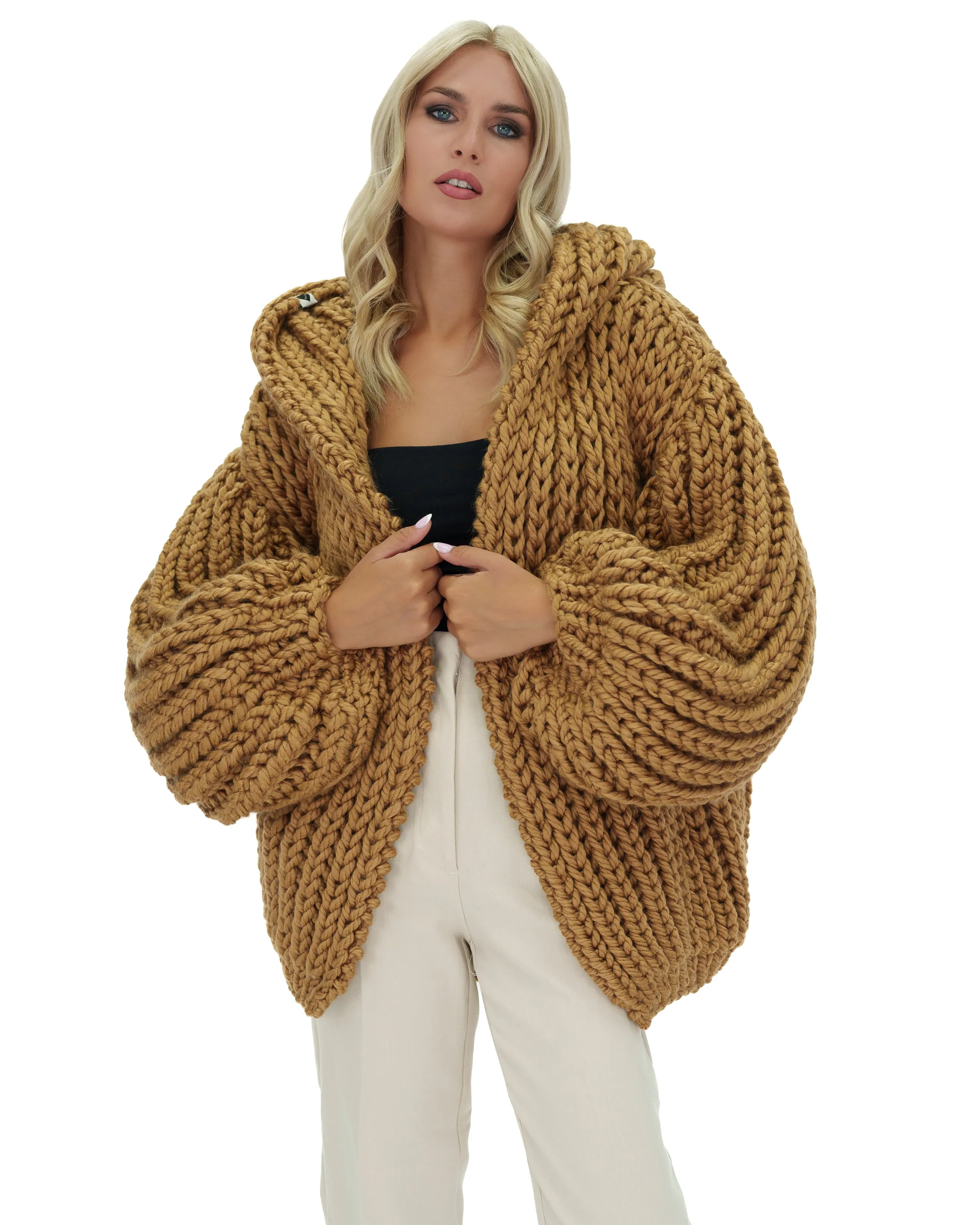 Hooded Chunky Cardigan