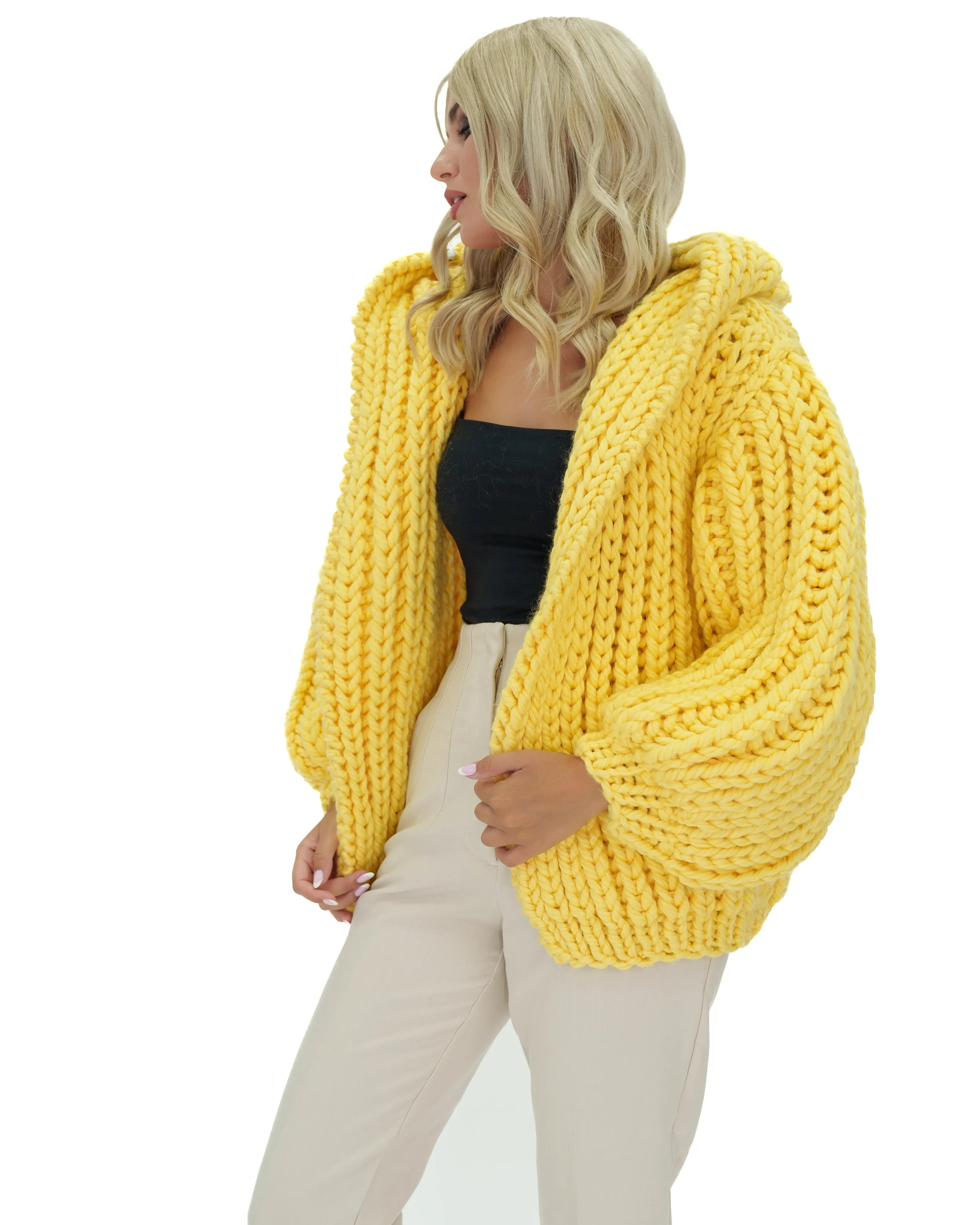 Hooded Chunky Cardigan