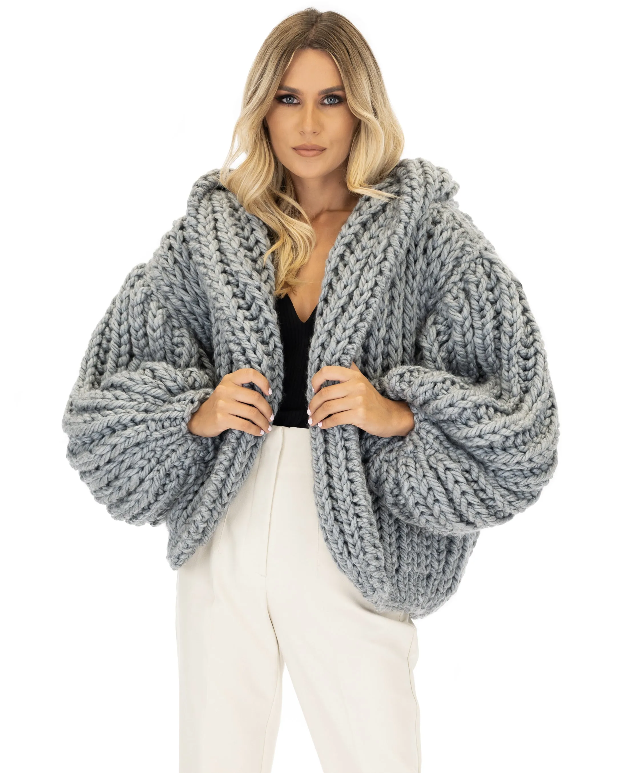 Hooded Chunky Cardigan