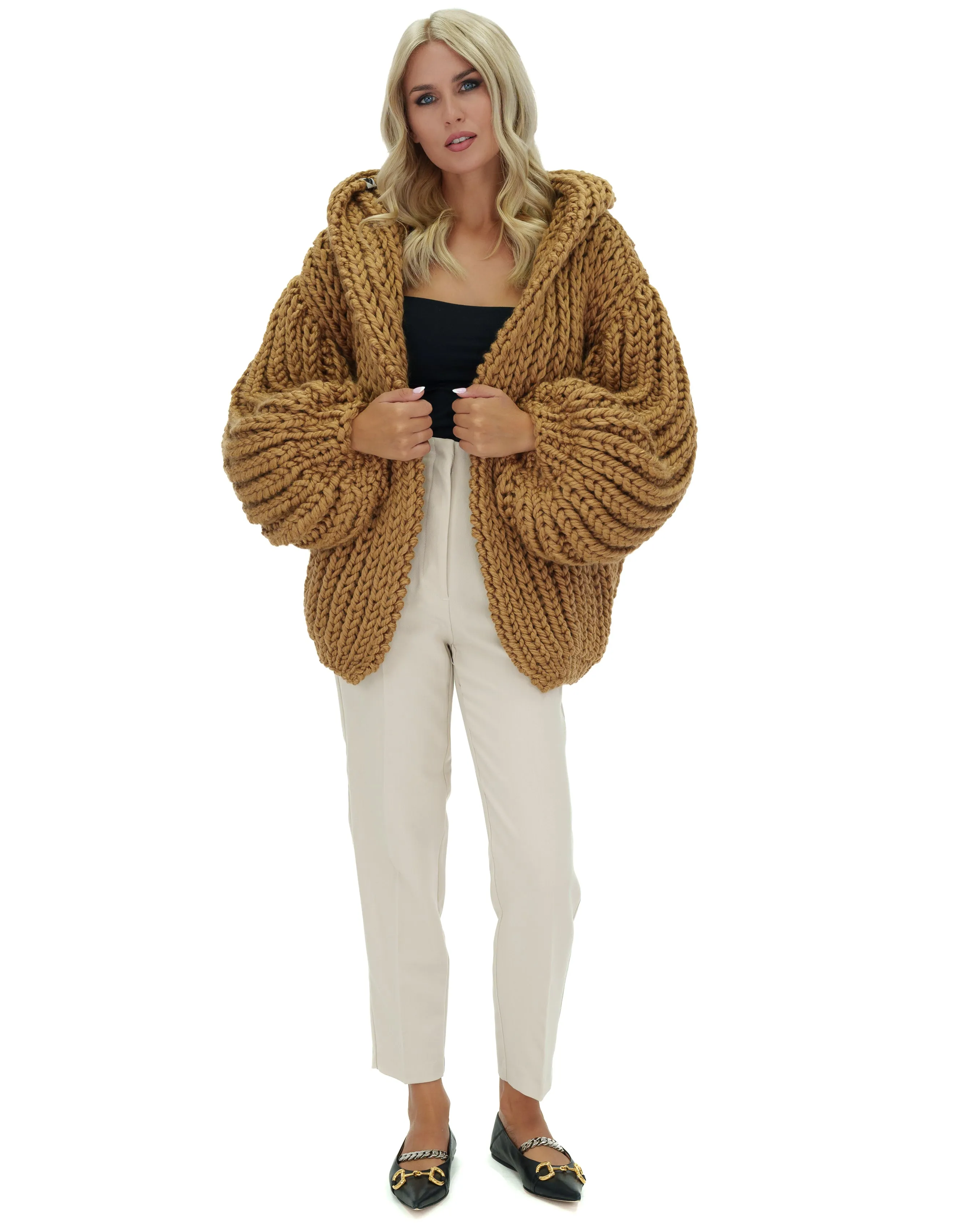 Hooded Chunky Cardigan