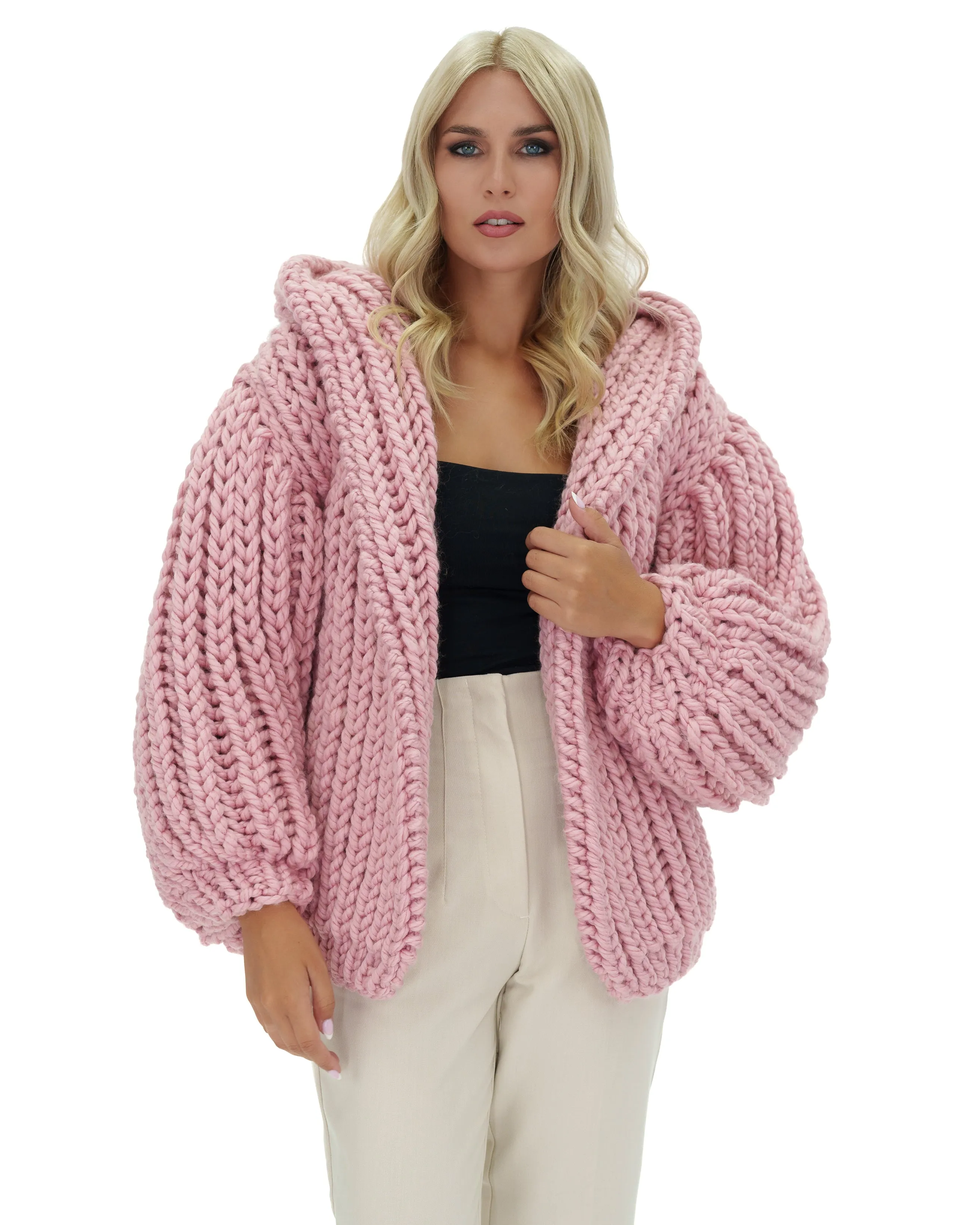 Hooded Chunky Cardigan