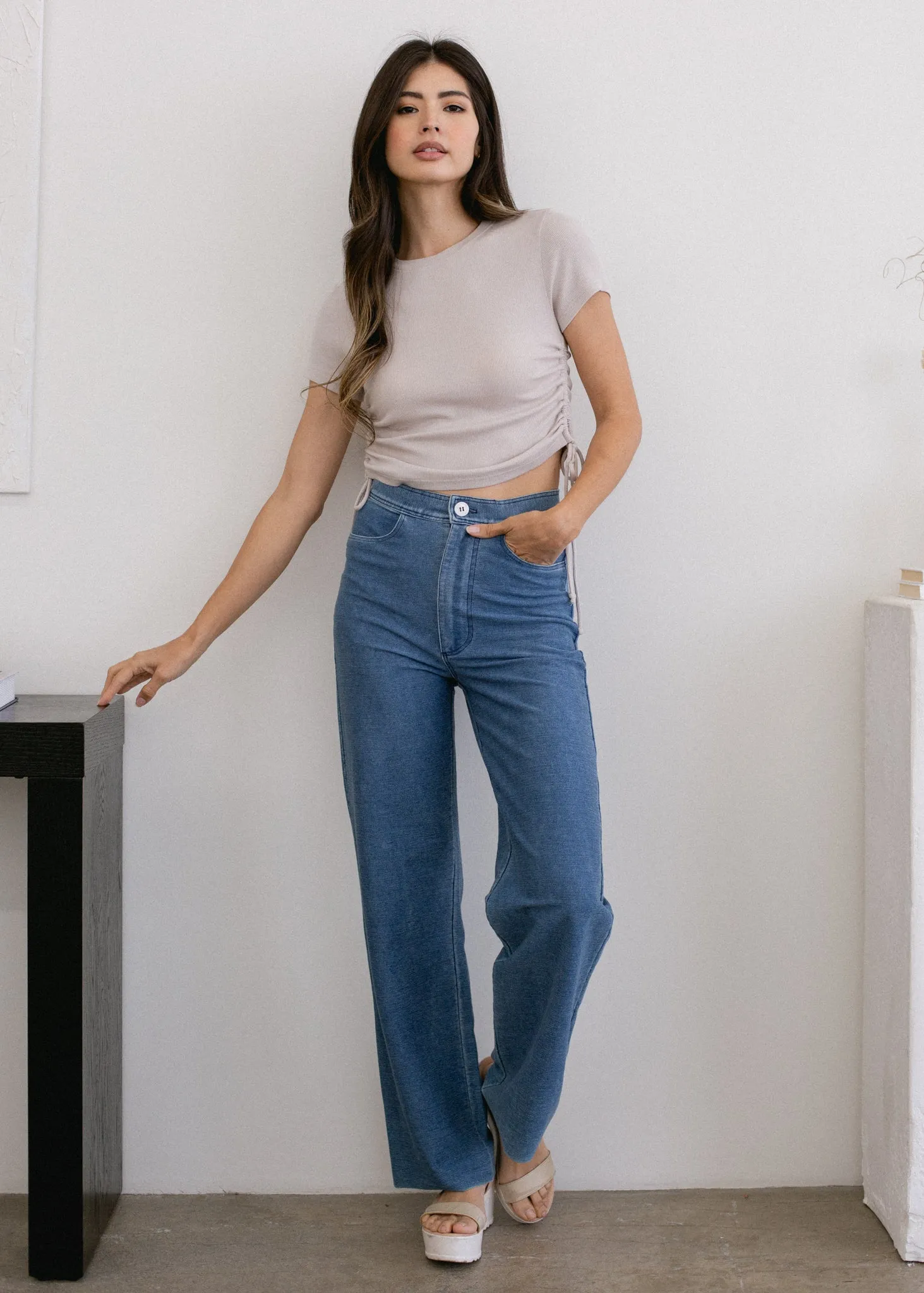 Indigo Wide Leg Pant