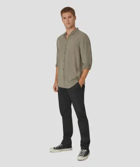 Industrie - The Tennyson Linen Shirt - Dark Forest